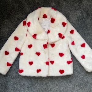 Janie and Jack Valentine Faux Fur Jacket
